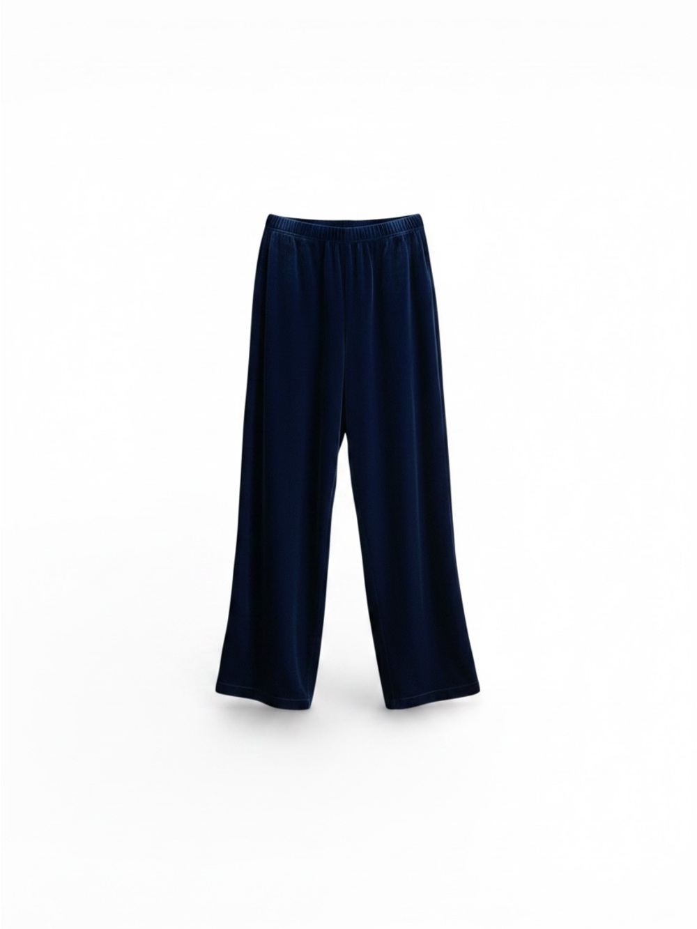 Susan‎ Graver Velvet Straight Leg Pants - Navy